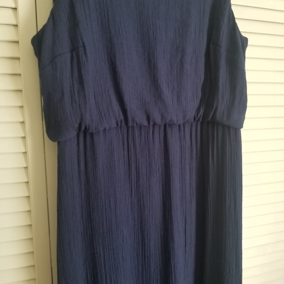 Cato navy sleevless beaded neckline dress - Picture 6 of 7